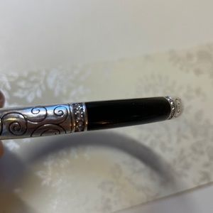 Brighton black & silver hinge clip bracelet 8”